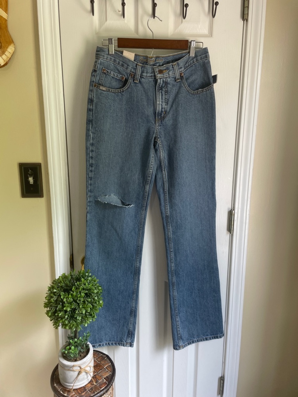 Cruel Girl Light Blue Slim Boho Western Jeans with Contrast Stitching